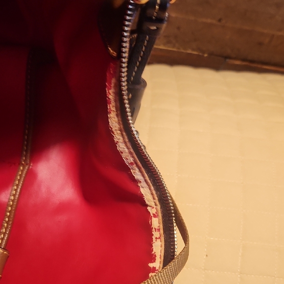 Dooney & Bourke Brown & Black Leather Hobo Bag Needs TLC - Picture 13 of 16